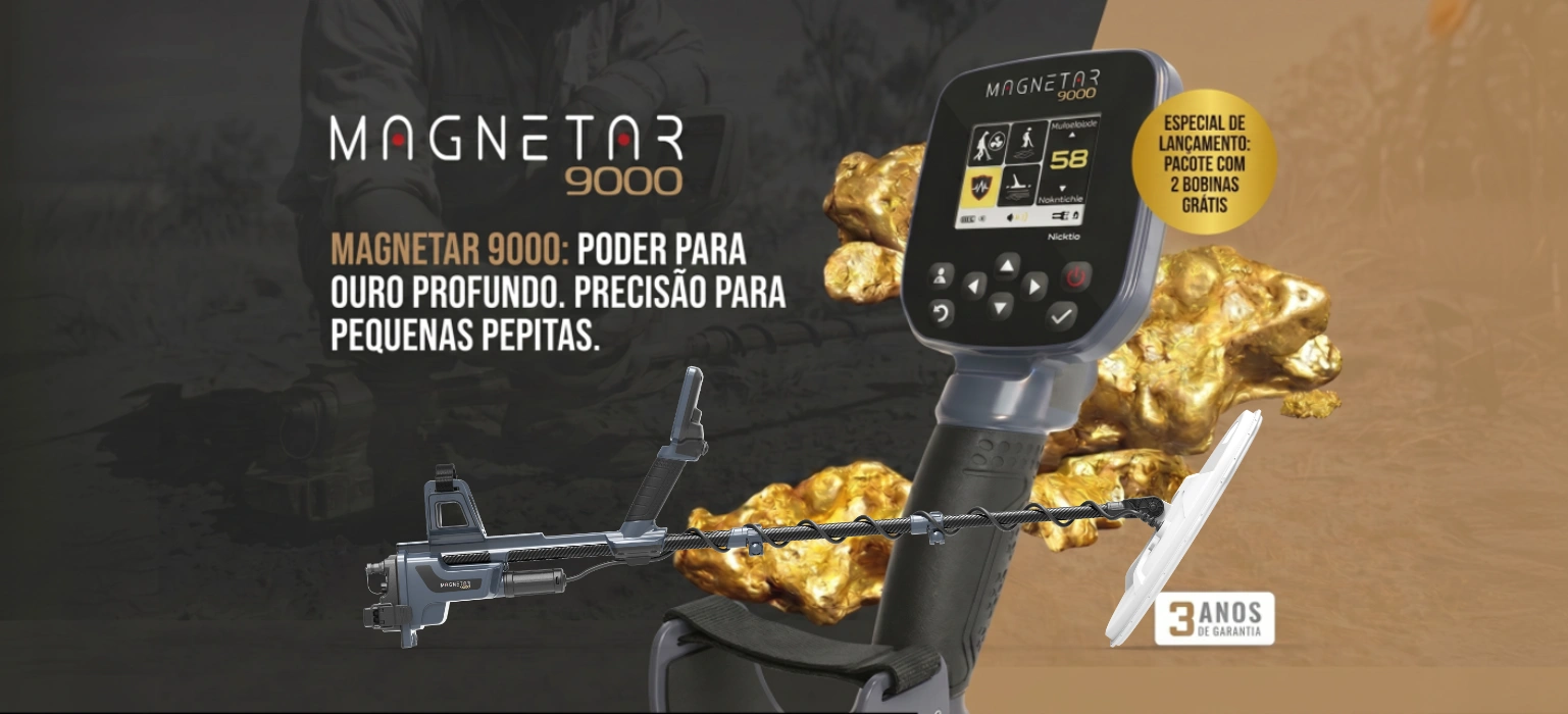 Lançamento Nokta detector Magnetar 9000 Ouro profundidade extrema